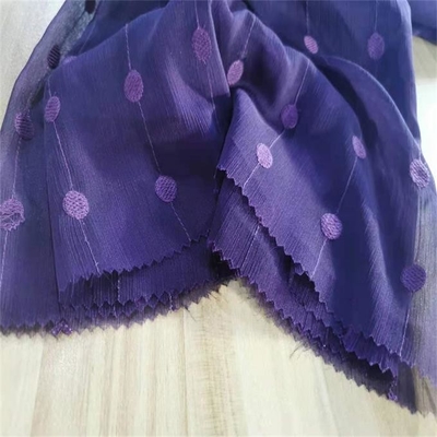 da dobra chiffon do bordado da tela do Spandex do poliéster de 30dx30d 39gsm poliéster chiffon