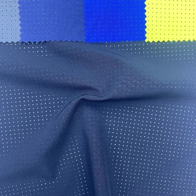 92%Polyester 8%Spandex 110-115GSM Tecido de buracos de spandex de 4 vias