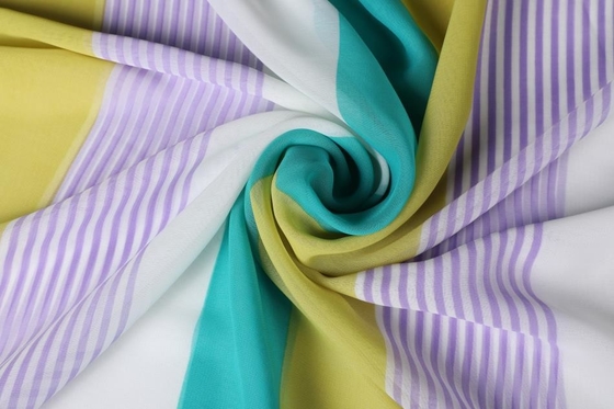 75gsm 75d modelou a tela 57&quot; do poliéster gaze de seda poli para os vestidos das senhoras
