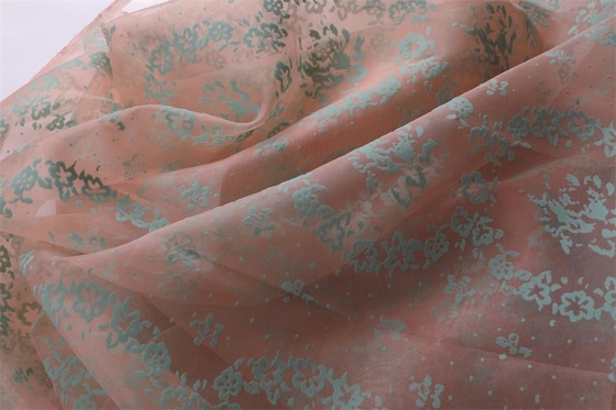 40gsm 56&quot; Organza material chiffon poli impresso sublimação da tela 20d que reune o projeto