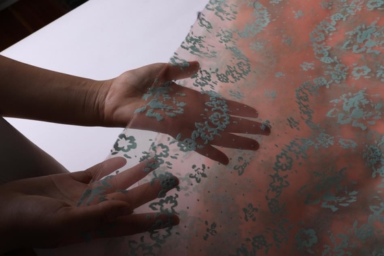 40gsm 56&quot; Organza material chiffon poli impresso sublimação da tela 20d que reune o projeto