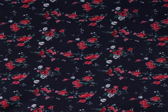 a tela da gaze de seda do poliéster 90gsm imprimiu Aop 75Dx48S
