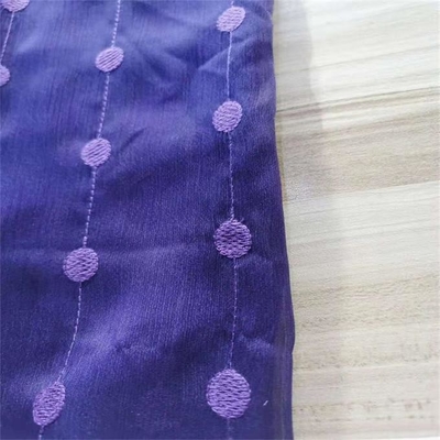 da dobra chiffon do bordado da tela do Spandex do poliéster de 30dx30d 39gsm poliéster chiffon
