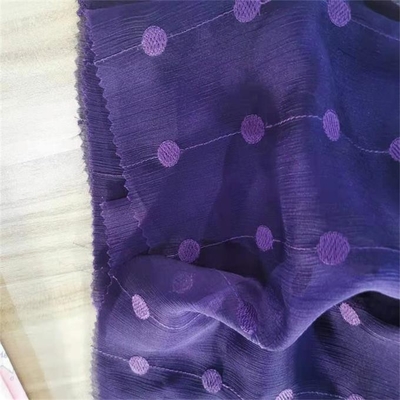 da dobra chiffon do bordado da tela do Spandex do poliéster de 30dx30d 39gsm poliéster chiffon