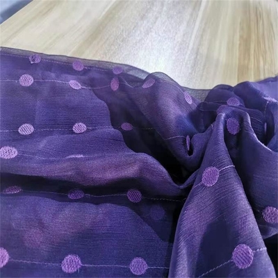 da dobra chiffon do bordado da tela do Spandex do poliéster de 30dx30d 39gsm poliéster chiffon