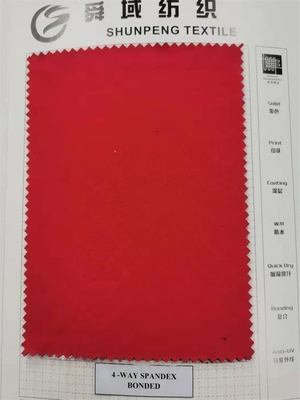 Estiramento liso da tela exterior respirável impermeável, 310gsm tela de Softshell de 3 camadas