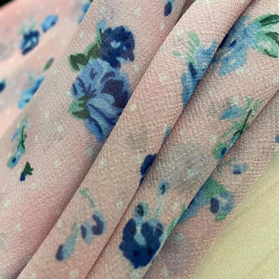 100gsm Cetim Chiffon Spandex Tecido Poliéster Estampado