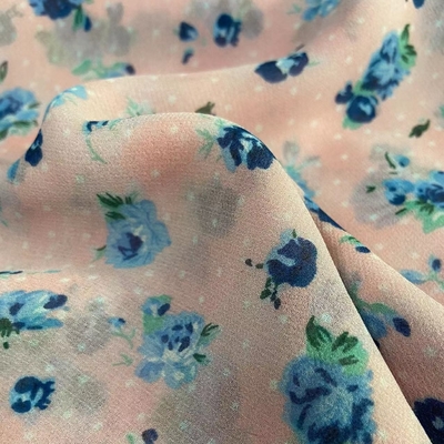 100gsm Cetim Chiffon Spandex Tecido Poliéster Estampado
